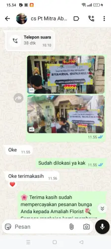 Testimonial Papan Bunga padangsambian